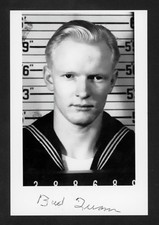 Ellsworth Quam DEC. WWII USS Yorktown Battle of Midway Signed 4x6 Photo E28588