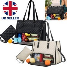 2 in 1 Insulated Lunch Tote Bag for Women Large Capacity Computer Handbag Work G