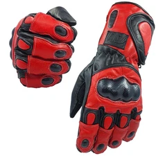 Motorcycle Leather Gloves Motorbike Racing Thermal Protection Hard Knuckle Motor