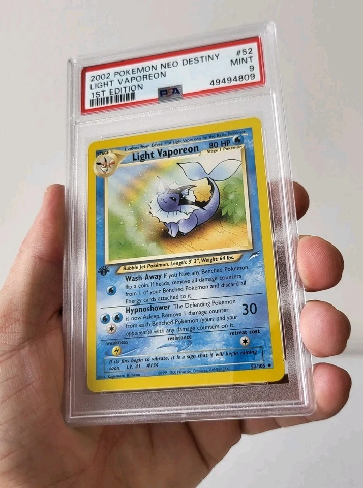 Light Vaporeon 1st Edition 52/105 - Neo Destiny *PSA 9 - MINT* Pokemon Card - Image 4 of 4
