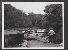 Landscape PHOTOGRAPH 22 x 16.5 cm NORTHUMBERLAND River Coquet near Rothbury /Man