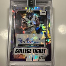 2021 Contenders DP Ja'Marr Chase College Ticket Cracked Ice Rookie Auto 1/1 💎