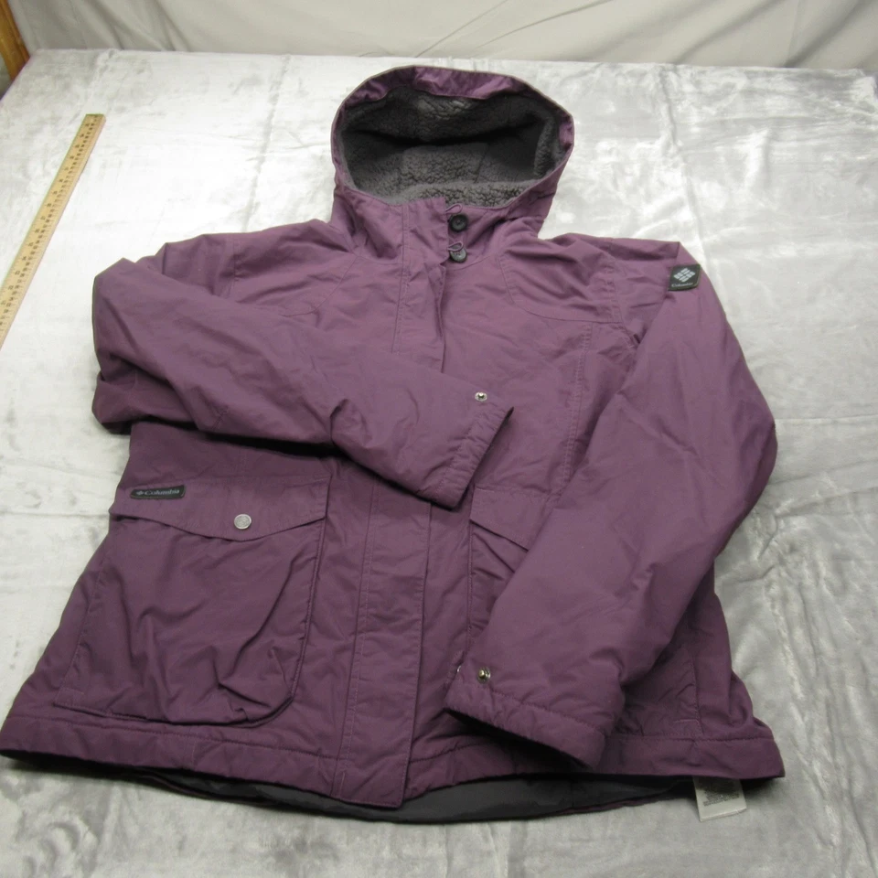 Chaqueta Columbia Mujer XL Púrpura Impermeable Aislada Cremallera Completa Grandeur Peak Foto 2 de 4