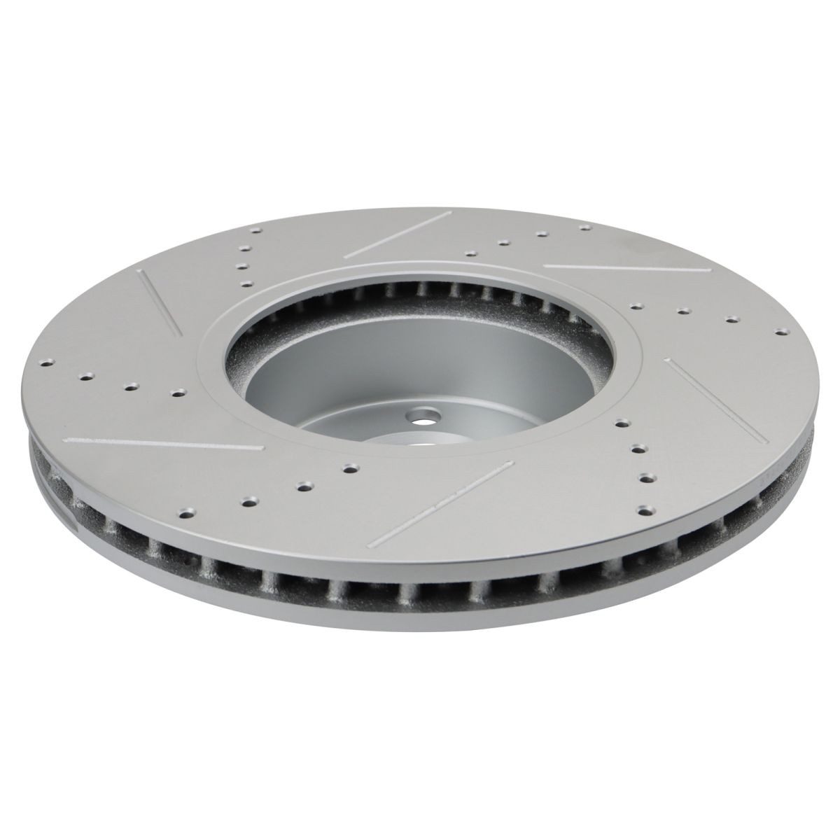 TRQ Performance Front Brake Rotors Set Premium G-Coated Slotted Drilled for BMW