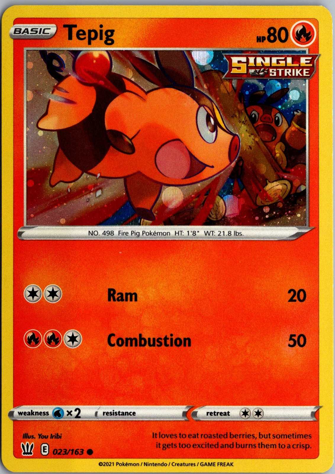 Tepig Cosmos Holo 023/163 Promo Miscellaneous Cards & Products LP Pokemon Card