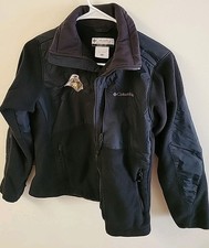 Columbia Purdue Boilermakers Fleece Lining Youth Sz 14/16 Black Jacket Full Zip