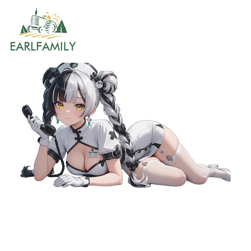 EARLFAMILY 5.1'' Nurse Dialyn Auto Decal Vinyl Material Anime Car Sticker Anime  thumbnail 2