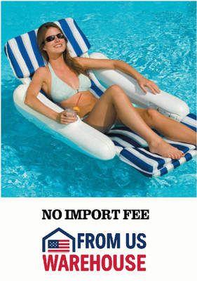 Swimline SunChaser 10010 Pool Lounge Chair Padded Floating Cup Holders