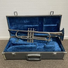 YAMAHA YTR-135 YTR135 Trumpet Silver Color with Hard Case Mouthpiece used Japan