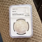 1880 Morgan Silver Dollar $1 San Francisco MS 64 NGC 0.9 Fineness