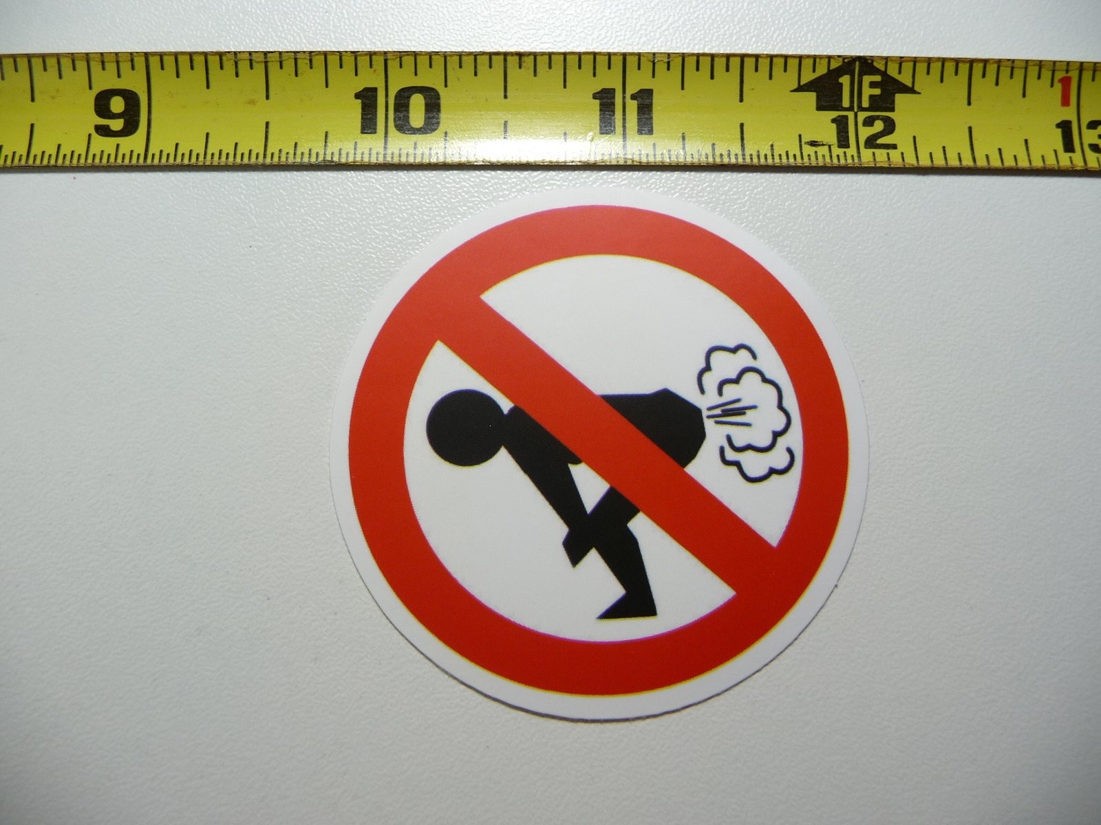 Danger No Farting Funny Warning Decal Sticker Sign