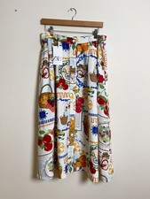 ZARA Cape Skirt A Line Buttons Holiday Ecru Multicoloured Size L New