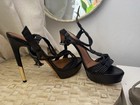 Givenchy Women’s Black Leather Platform Ankle Strap Buckle Stiletto US 9 — photo 3