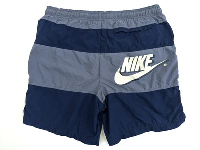 NIKE Vintage Shorts Beachwear Badehose Herren S Blau Grau swoosh Logo 80er/90er - Bild 1 von 4