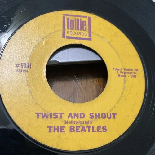 beatles twist and shout 45 tollie purple lettering rare f.1964-vinyl vg