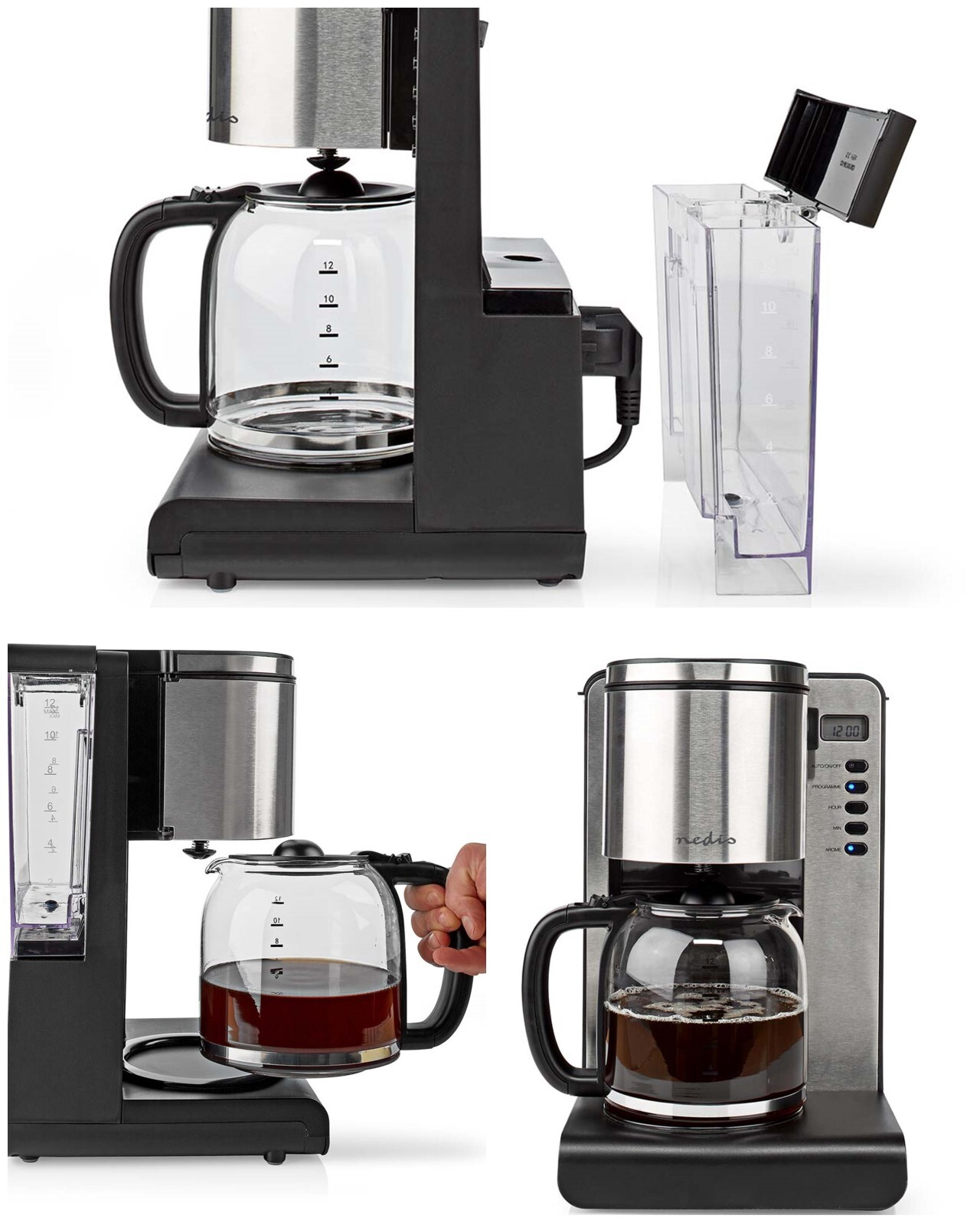 Machine à café programmable 12 tasses pour des matins sereins en famille