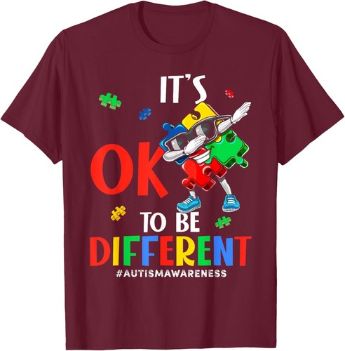 It's OK To Be Different Dabbing Puzzle Autism Awareness Kids T-Shirt Hoodie - Picture 18 of 18