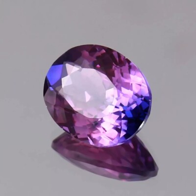 AAA+ Natural Bi-Color Sapphire GIE Certified Loose Gemstone Oval Shape 10x8 MM