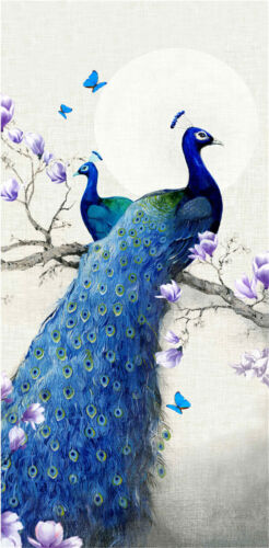 Feng Shui Peacock Canvas Print Painting Modern Wall Art HD Picture Home Decor - Picture 1 of 3