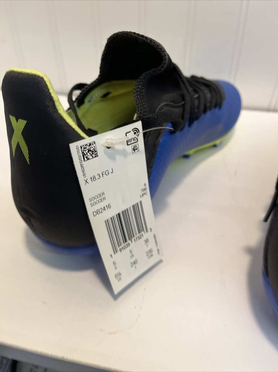 Adidas X18.3 Size 5.5 Soccer Cleats Blue & Chartreuse | eBay