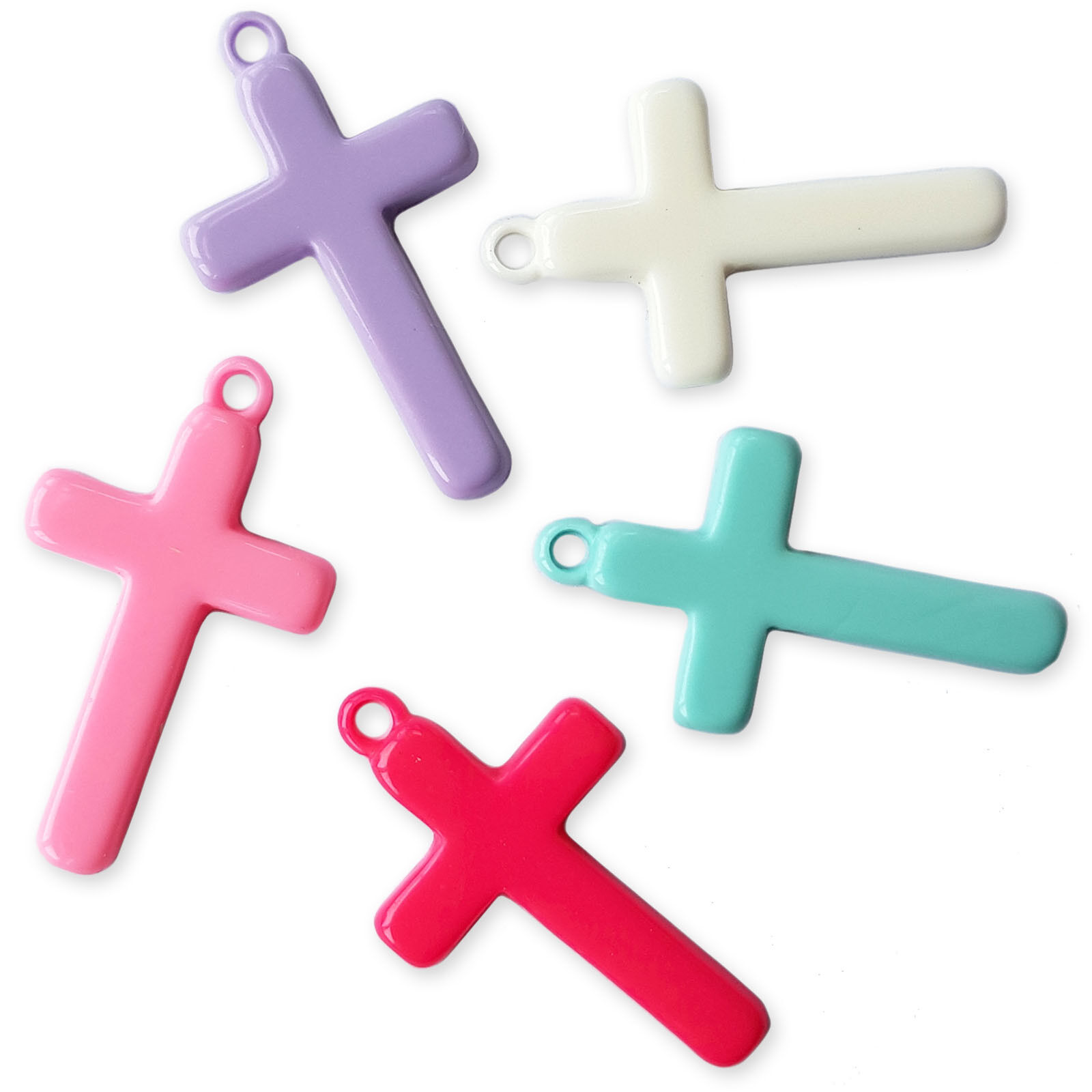 5pcs Complete overseas Free Shipping Resin Cross Pendant Embellishment Charms