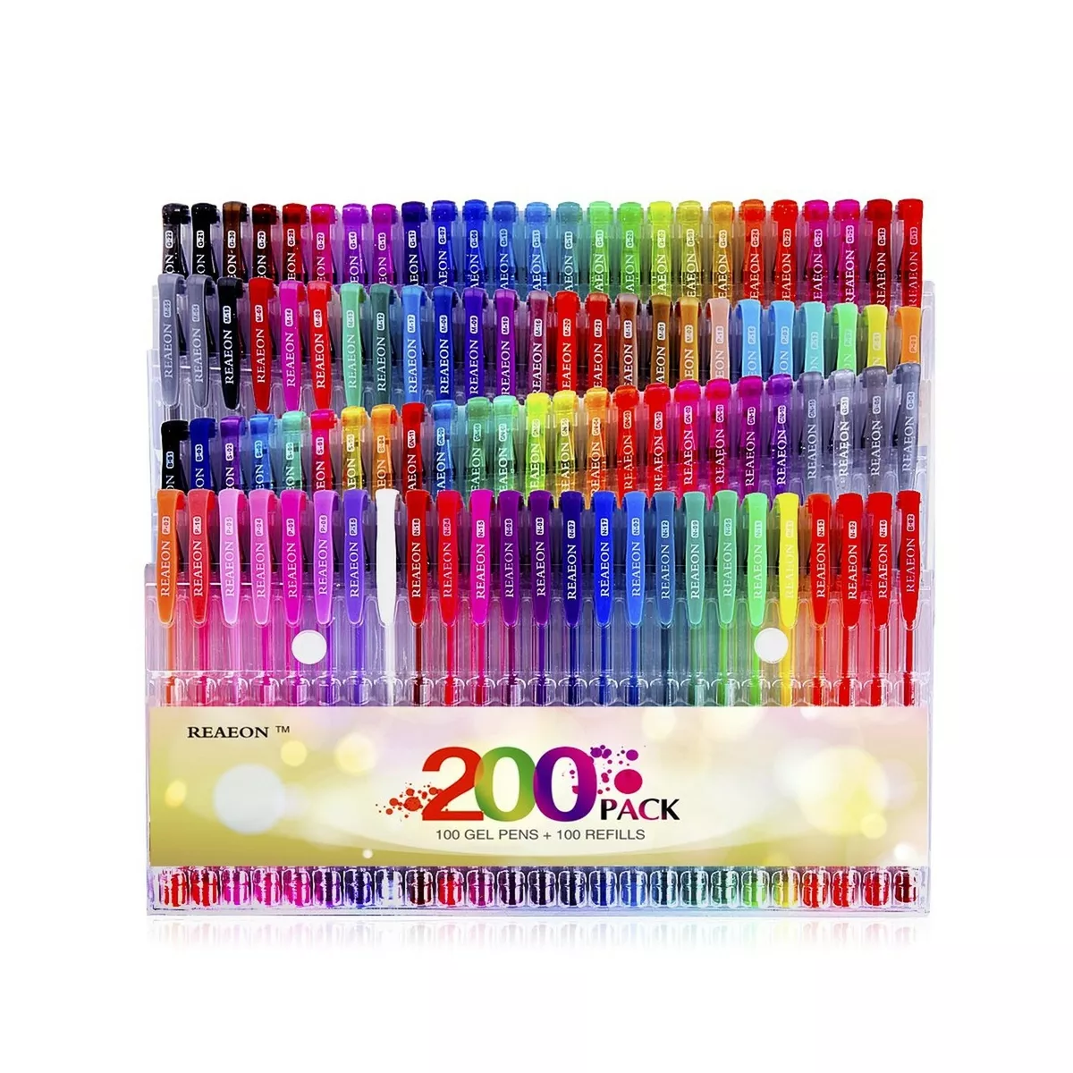 Reaeon Gel Pens for Adult Coloring Book 200 Colors Gel Pen Colored Markers  Set