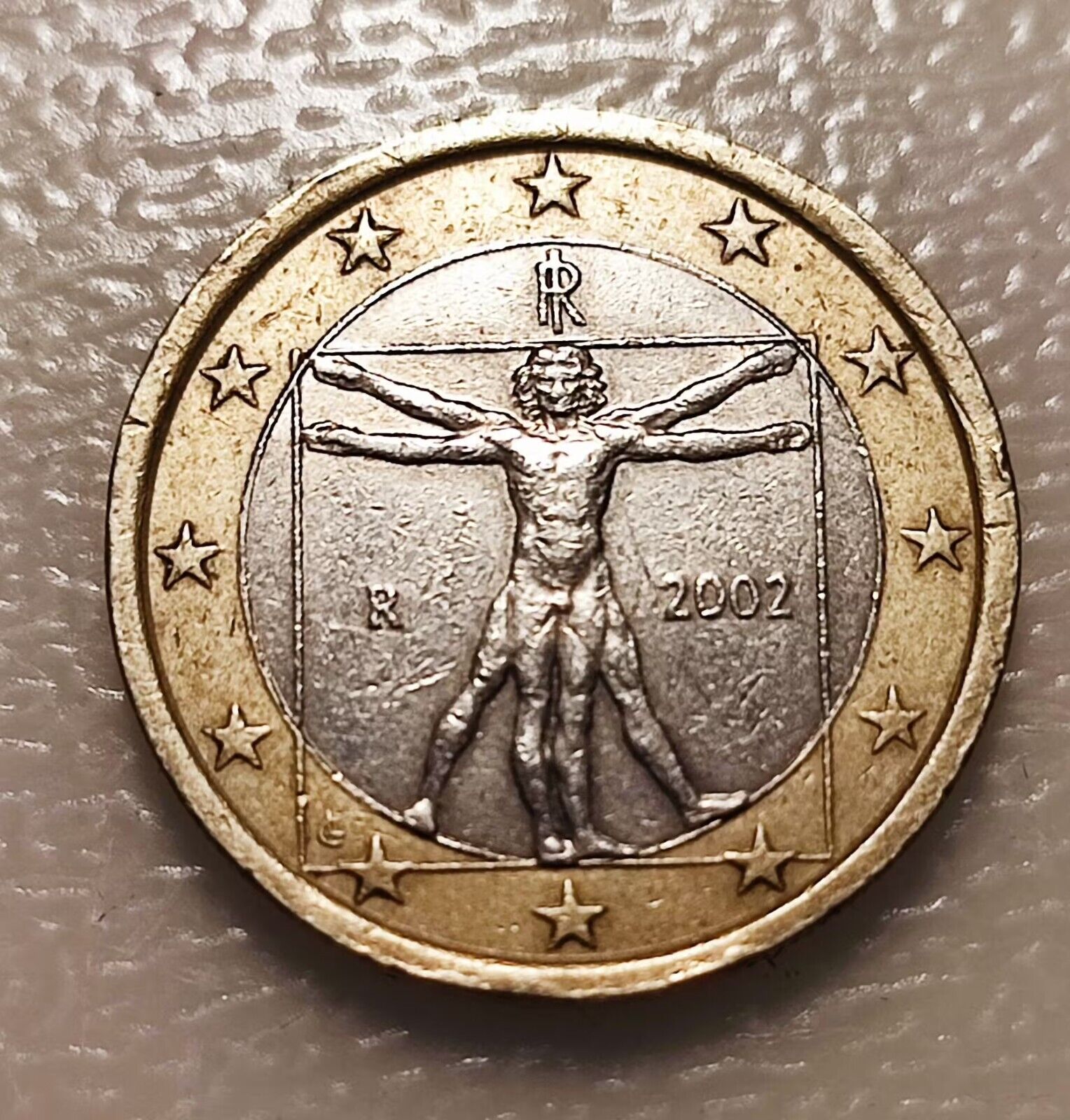 Pièce 1 euro italienne Rare de Léonard de Vinci 2002 TRES RARE