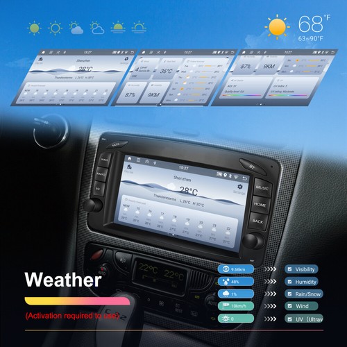 7" DAB+ Radio Android 13 Car Stereo GPS CarPlay For Mercedes Benz CLK Class W209 - Picture 17 of 23