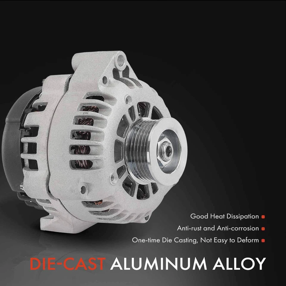 Alternator for Chevrolet C1500 C2500 Suburban 105 Amp 12 Volt CW 6-Groove Pulley - Image 4 of 4