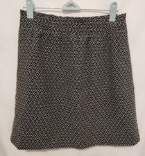 Crew Factory G1799 Dot Jacquard Mini Skirt Sz 2 Black White Pull On Pockets