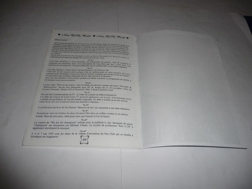 Queen French Fan Club Magazine "Noblesse Oblige"- No 8 (Nov 1994-Jan 1995) - Picture 16 of 17
