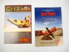 2 Brochures Extec C12 Crusher Jaw Crusher Double Screen Screening System 2000/03