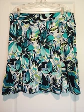 Notations Blue Floral Skirt Xl