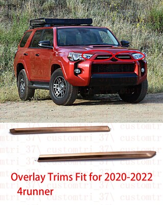 For Toyota 4Runner 2020-2022 Front Middle Grille Bar Brown Edition Overlays 2pcs