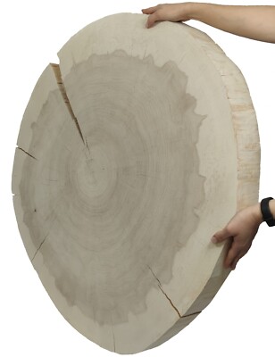 Baumscheibe Holzscheibe OHNE Rinde geschliffen Fi 100x110 cm; 9 cm / Pappel
