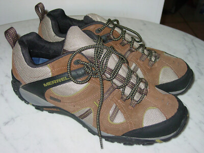 Merrell Yokota Trail Waterproof J063016 Dark Earth Hiking Shoe Size 12 