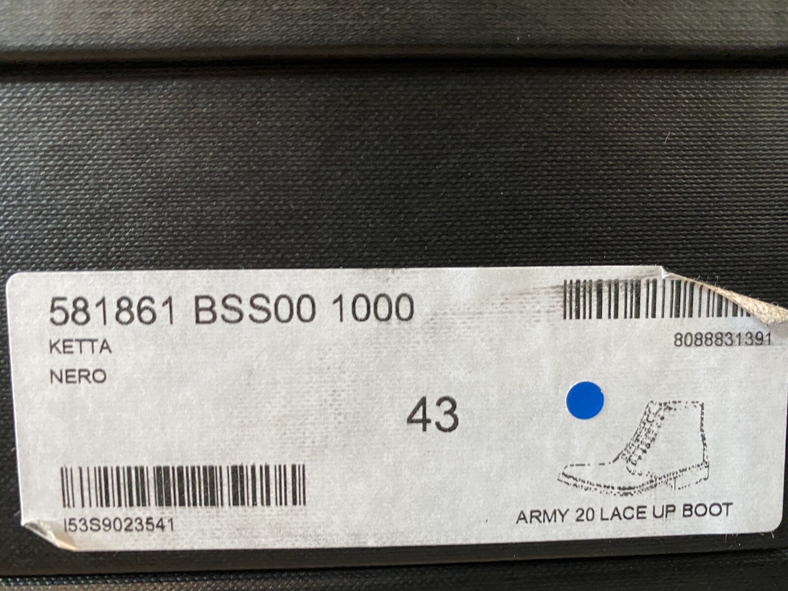 Stivali esercito Saint Laurent in pelle nera $1.500 taglia US 10 EU 43 Made in Italy