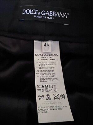 Dolce & Gabbana NEW BLACK SEQUIN PANTS SILK Lining SIZE 44- 42 | eBay