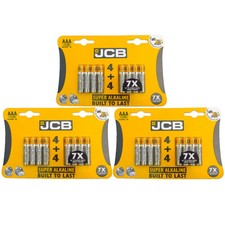 JCB Super Alkaline AAA Batteries Packs of 8 LR03 MN2400 AM4 UM4 R03