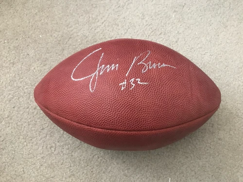 Jim Brown Signed Official NFL Football Cleveland Browns Autographed BAS not PSA