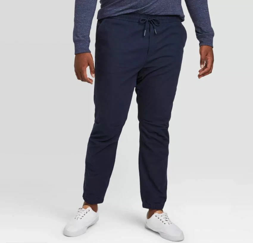 NWT Men's Jogger Pants - Goodfellow & Co Big & Tall Navy LT Denim Feel