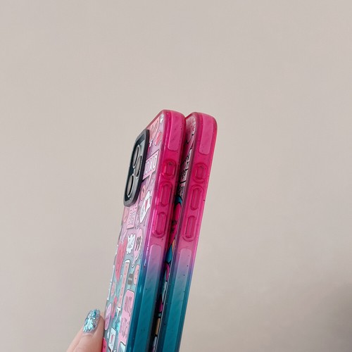 Süße rosa Graffiti Muster Magnet Handyhülle für iPhone 16 Pro Max 15 14 13 12 - Bild 12 von 16