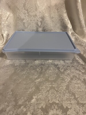 TUPPERWARE Cold Cut Keeper Snack Stor Large 9x13 Ice Cube Light Blue Seal New
