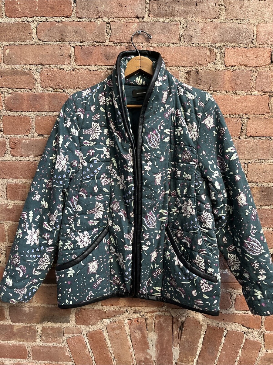 Isabel Marant Women's quilted Jacket, Sz 34, Floral 100 Isabel Marant Women's quilted Jacket, Sz 34, Floral 100