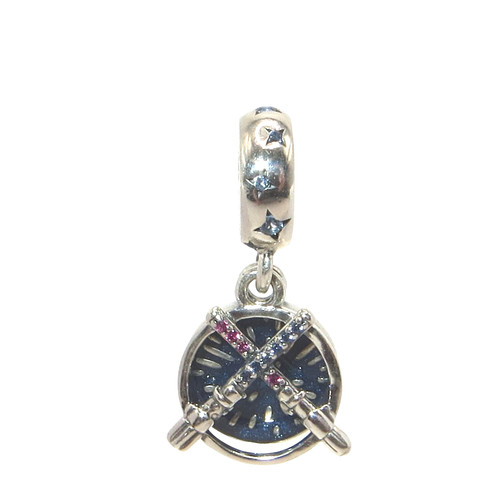 Pandora RARE! Disney Star Wars Force Be With You Sabers SS .925 Charm 799252C01