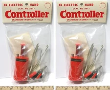 2pc 12 volt TRADESHIP 1/24 1/32 Slot Car STANDARD CONTROLLER Wh +Alligator Clips