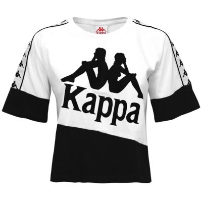 Kappa Women's 222 Banda Balimnos T-Shirt Black White 304NQ10-946 Medium