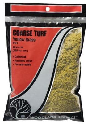 Woodland Scenics T61 Turf Fine Coarse Yellow Grass Bag