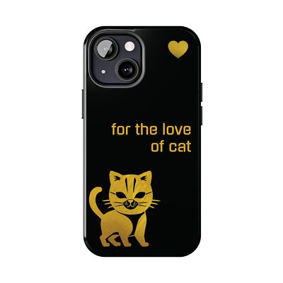 For The Love Of Cat Gold Phone Case