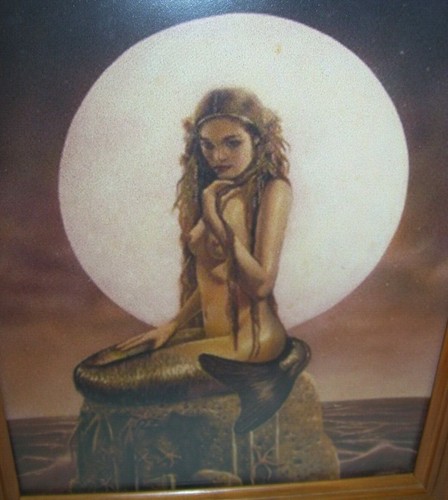 Framed Mermaid Print Vintage - Picture 2 of 3